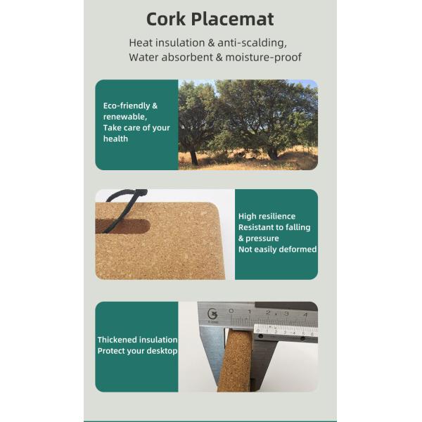 Thick Cork Mats For Kitchen Rectangular Cork Placemats Cork Board Hot Plate