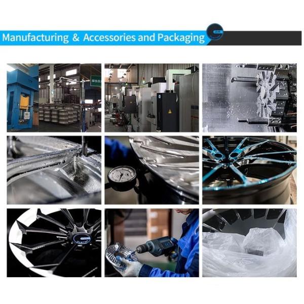 19 дюймов 3 выкованных частью автоматических оправы колес почистил красное щеткой