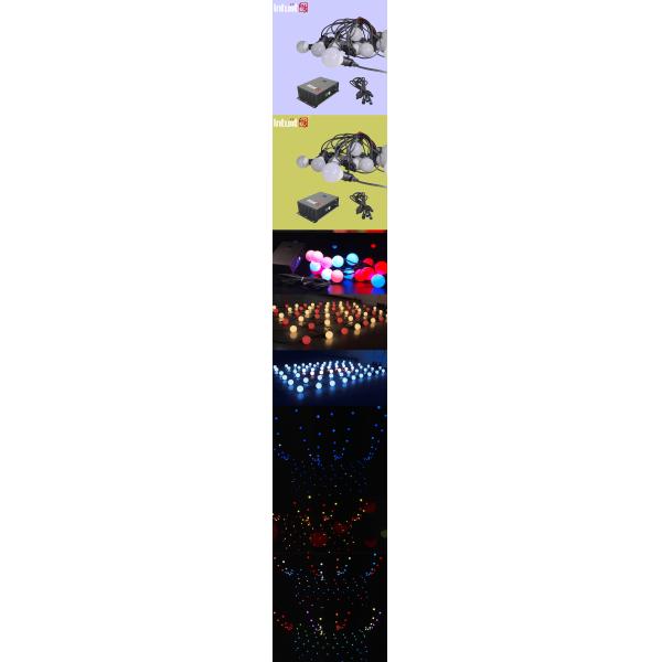 Света строки шарика коммерчески цвета RGB изменяя украшают гирляндами шарики 240v