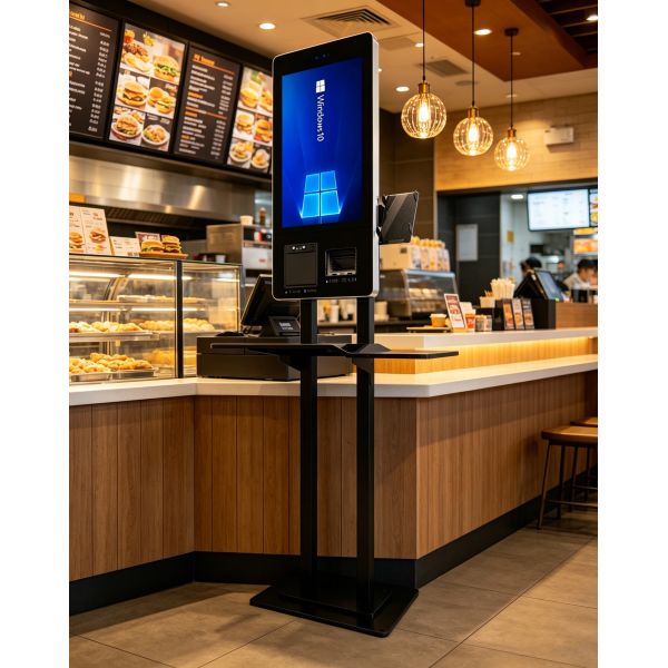 21.5 Inch Payment Terminal Kiosk Automated Order Machines Self Service Check Out Supermarket Equipment Queue Ticket System