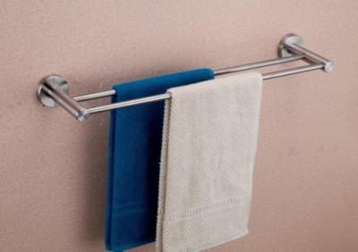 Double towel rail 83309(7048)-Brush&Polish&Round&Stainless steel304&Bathroom Accessories &kitchen&Sanitary Hardware