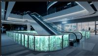 Indoor Curtain Super Slim LED 3D Glass Film , Transparent Flexible LED Display Screen Panel