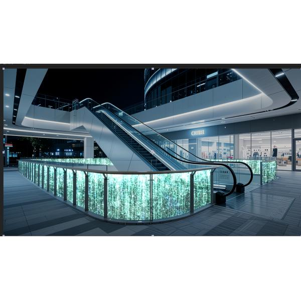 Ultra-thin Design P8 led transparent film sereen High-Transparency Glass Wall Advertising Display App Smart Control Interactive Digital Signage