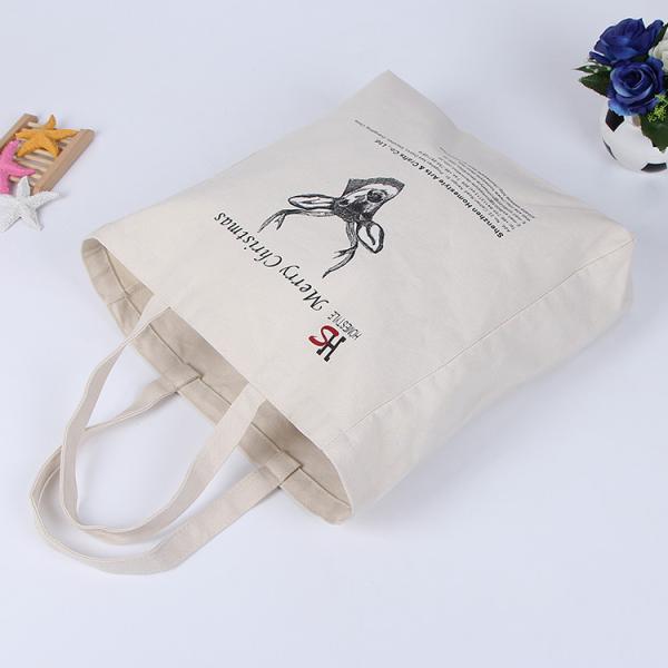 2017 Promotional Custom Printed Eco 100% Canvas White Recycle Cotton Bag Tote Bag With Logo