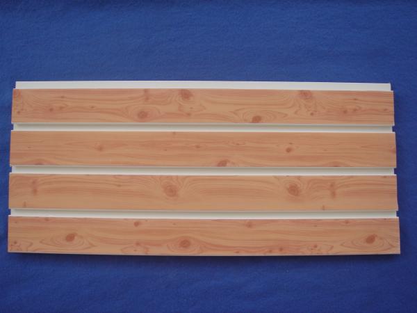 Pvc plástico Slatwall/painéis do Taupe 4x8 de parede ripados brancos para prateleiras