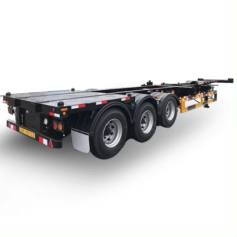007 Manufacture 3axles 40FT Skeleton Chassis Semi Trailer for Port Transportation
