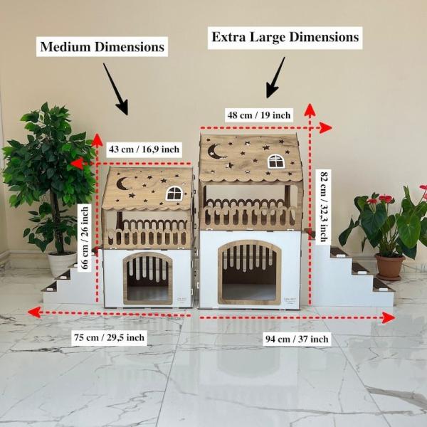 Modern Cat Furniture Customized Shape Wooden Rabbit House for Cats and Small Animals