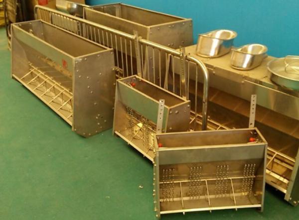 sow stainless steel automatic pig feeder tough double side pig feeder