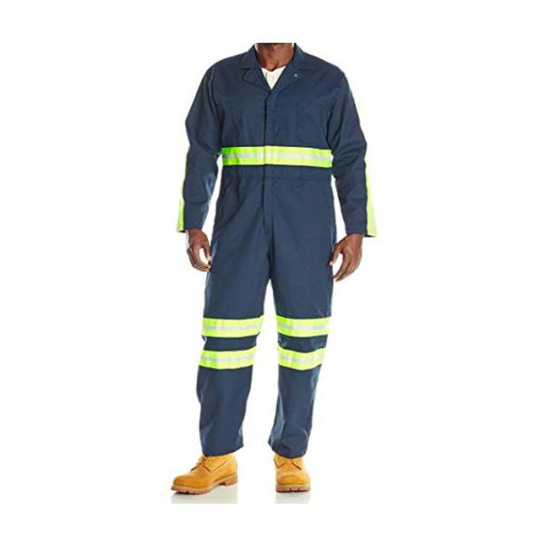 Elastic Reflective Safety Coveralls Hi-Vis Safety Coverall With Reflective Stripe Tape