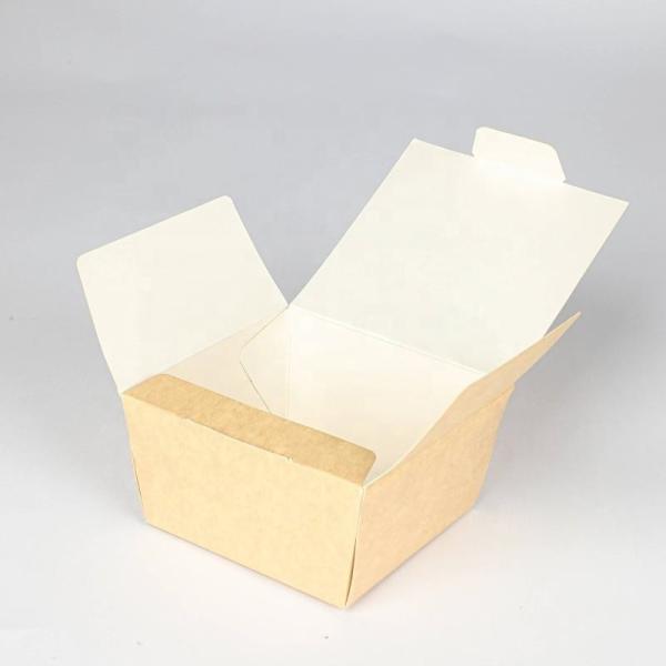 Custom Logo Single-Sided Kraft Paper Container Food Grade Disposable Cover Packaging Box