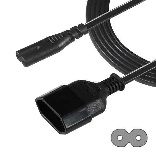 Cordon d'alimentation EU Schuko vers IEC C7 2.5A 250V pour ordinateurs portables et imprimantes