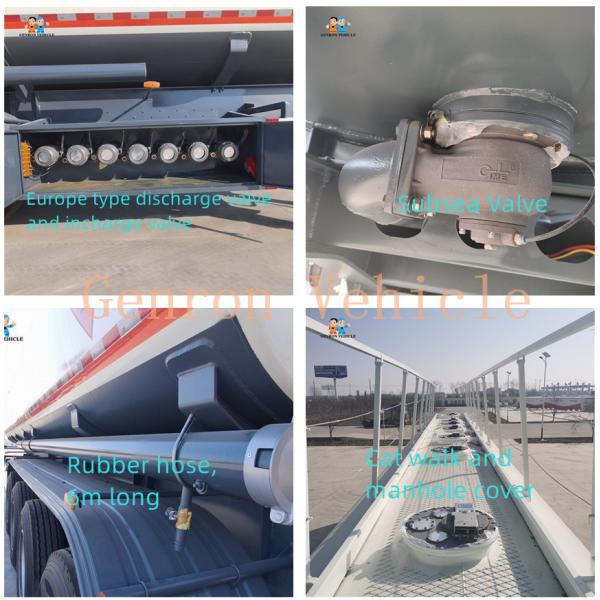 Mali Cote D'Ivoire Burkina Faso 4 Axles 7 Silos Fuel Tanker Semi Trailer With Air Suspension