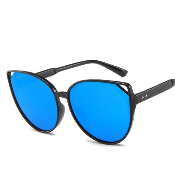 Female Silver Pink Lens Sunglasses Round Rose Gold Frame Retro Color Mirror Lens Glasses