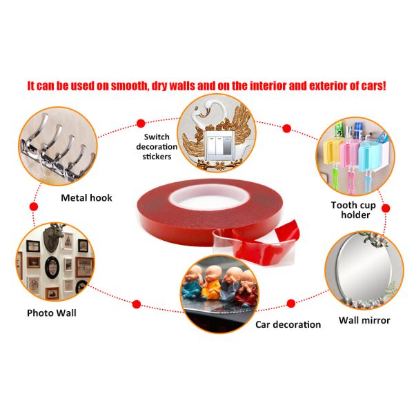 2 Pack Heavy Duty Double Sided Mounting Tape 3/4\