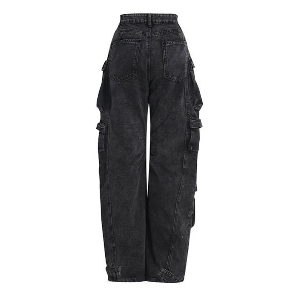 Cotton Denim Oversized Hiphop Embroiled Baggy Loose Men's Jeans for Sustainable Style