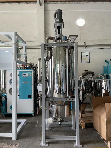PET Crystallizer Dryer OCR-450 for PET PLA PA TPU Sticky Regrind Material made of Stainless Steel with High-torque Motor