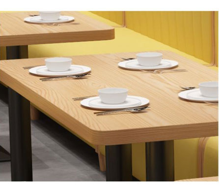 Foshan Wholesale U Shaped Booth Seating Restaurant Simple Dining Sets Cafe Shop Wooden Restaurant Furniture