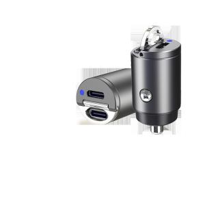 30W 2C ミニメタルカーチャージャー 複数の保護 車両の高速充電アダプタ