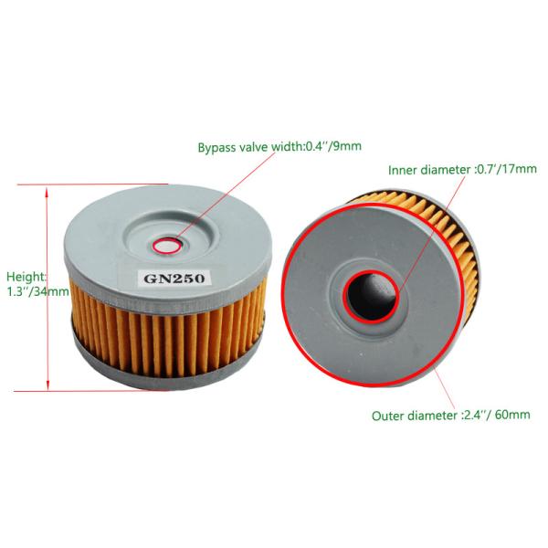 Cuadro de papel Accesorios para automóviles Filtro de aceite para motor de motocicletas adecuado para GS GN250 NS200 LC135 BM150 SHOGUN TVS-KING