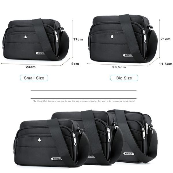 Waterproof Magnetic Closure Crossbody Bag Oxford Large Capacity Messenger Bag