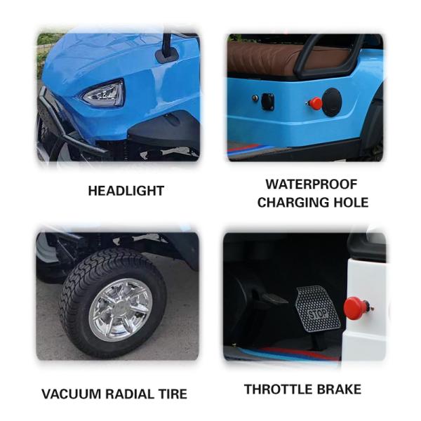 Electric Golf Cart Bag and Tires Fuel Type Electric Push Cart with Front LED Headlight