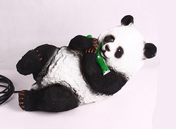 A pair of panda lights LED resin waterproof landscape lamp translucent animal outdoor park lawn lamp