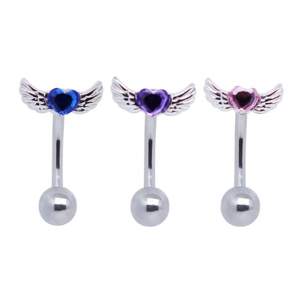 Joia perfurando da sobrancelha fresca da gema 8mm de Purple Heart para presentes do Natal dos indivíduos
