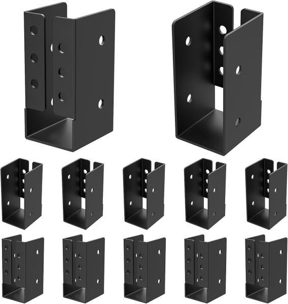Concealed Flange Joist Bracket 2x4 Outdoor Timber Mount Light Joist Hanger Q235B Steel Powder Coated for Beam Swing Handrail Fence