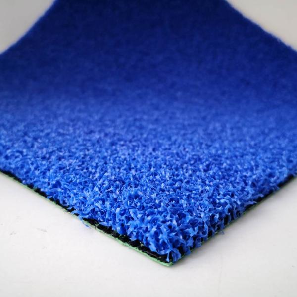 Density PE Blue Color Outdoor Artificial Turf for Tennis Court Padle Grass at Affordable