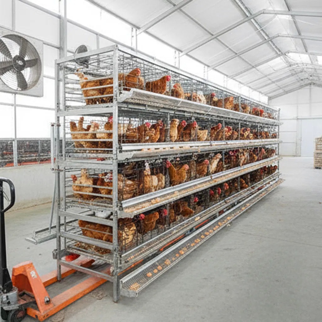Galvanized Poultry Farm Equipment H Type Battery Cage For Broiler And Layer Chickens