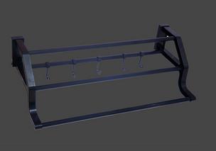 INOVI HL-V03 Barre à serviette double en plastique 600 mm avec crochet