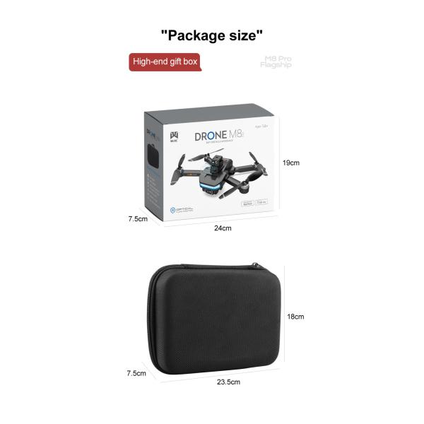 Compacto Fotografia Aérea UAV 200M Drone dobrável de controle remoto