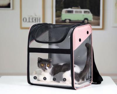 PVC Completely Transparent And Foldable Pet Travel Carrier Pet Carrier Backpack