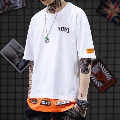 T americano do vintage das camisas XXL XXXL de Streetwear T dos homens de cor do contraste do OEM