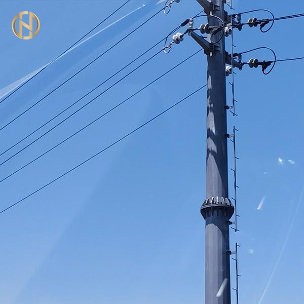 300daN 200daN Metal Electric Pole Hot Roll Steel Q345B GR65 2-3.5mm Thickness