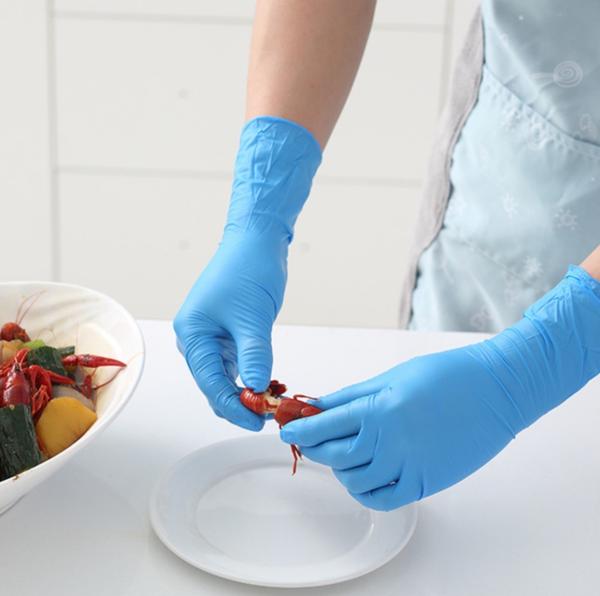 Personal Protection Disposable Nitrile Gloves Food Safe NON-Aseptic