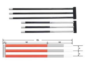 High Temperature Semiconductor Heating Element W Type Sic Heater Elements