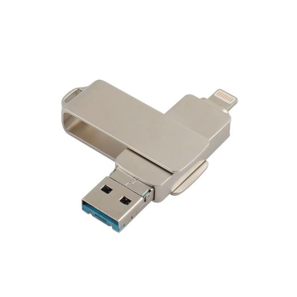 3 In One USB Flash Drive With Iphone Type C USB And Adriod Fast Speed