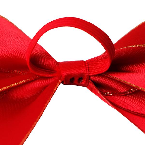 Красная сатинная ленточная дуга для индивидуального украшения бутылок и стандартной упаковки в 3-100 мм