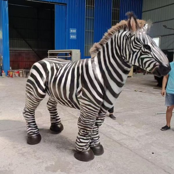 Customized Performance Realistic Animatronic Zebra Animal Single Person Costume for Sale