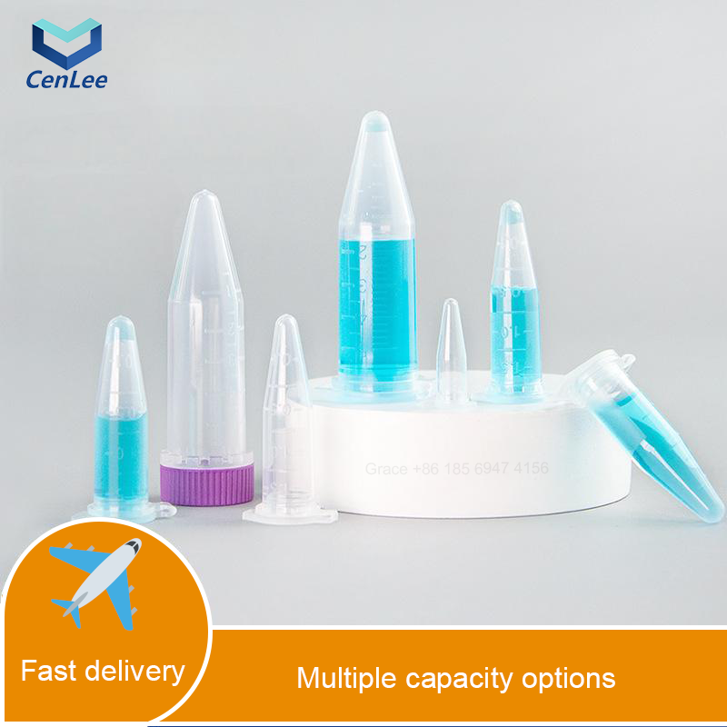 Sterile High Transparency PP Conical Bottom 1.5ml 15ml 50ml Centrifuge Tubes Graduation Snap Cap Cell Culture Treated Cenlee