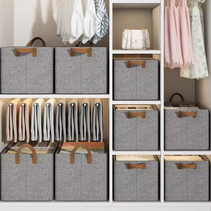 Hot Sales Foldable Cloth Storage Box Detachable Clothing Organizer for Living Room Use