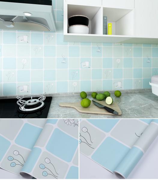 Removable Wallpaper Kitchen Wall Art Stickers Backsplash Wallpaper Home Decor Wall Coating