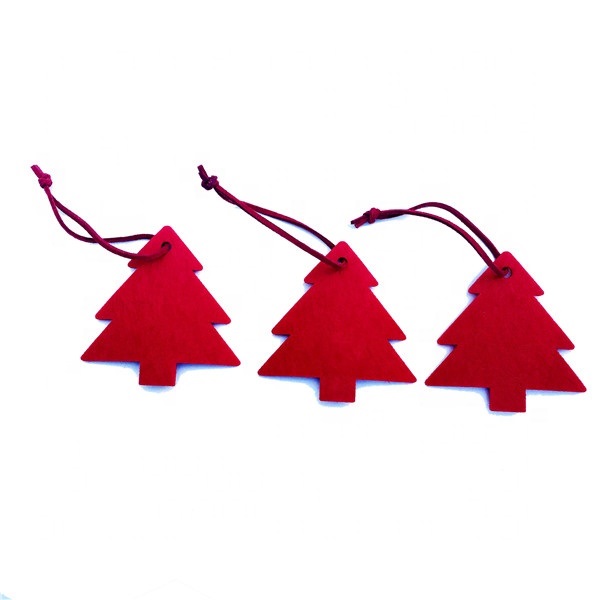 Red Color Christmas Party Crafts Felt Pendants Ornament Making Party Decorations
