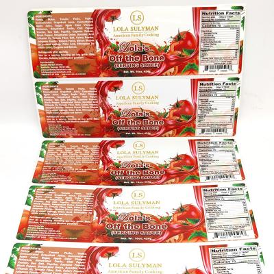 Envernizar produtos alimentares etiqueta BOPP folhas imprimíveis da etiqueta adesiva