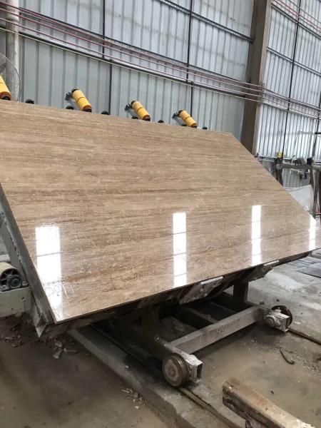 Iran Yellow Roman Beige Travertine 2cm And 3 Cm Travertine Slabs And Tiles With Mesh On Back