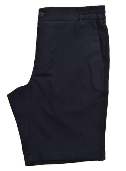 Black Custom Tailored Trousers Black Elastic Shorts Top Rank Workmanship
