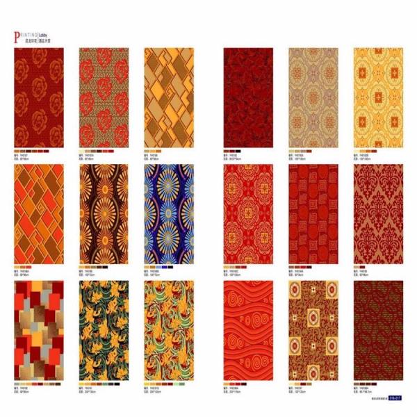 Custom cut pile printed red nylon carpet for banquet hall