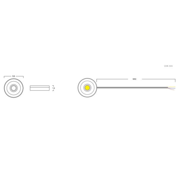 3W IP65 3 года гарантия светодиодный ландшафтный свет светодиодный шкаф светодиодный свет с гаммой для коммерческих продуктов витрины