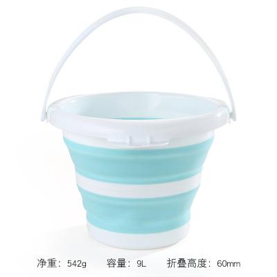 Compact Foldable Plastic Bucket Lightweight and Space-saving Water Storage Solution